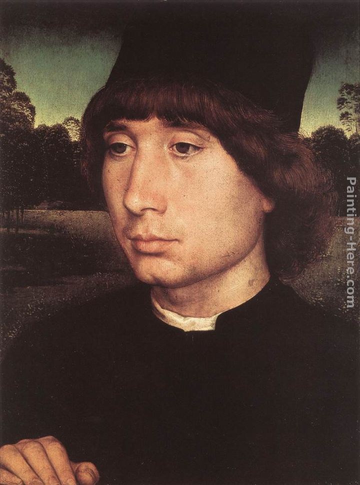 Hans Memling Portrait of a Young Man before a Landscape